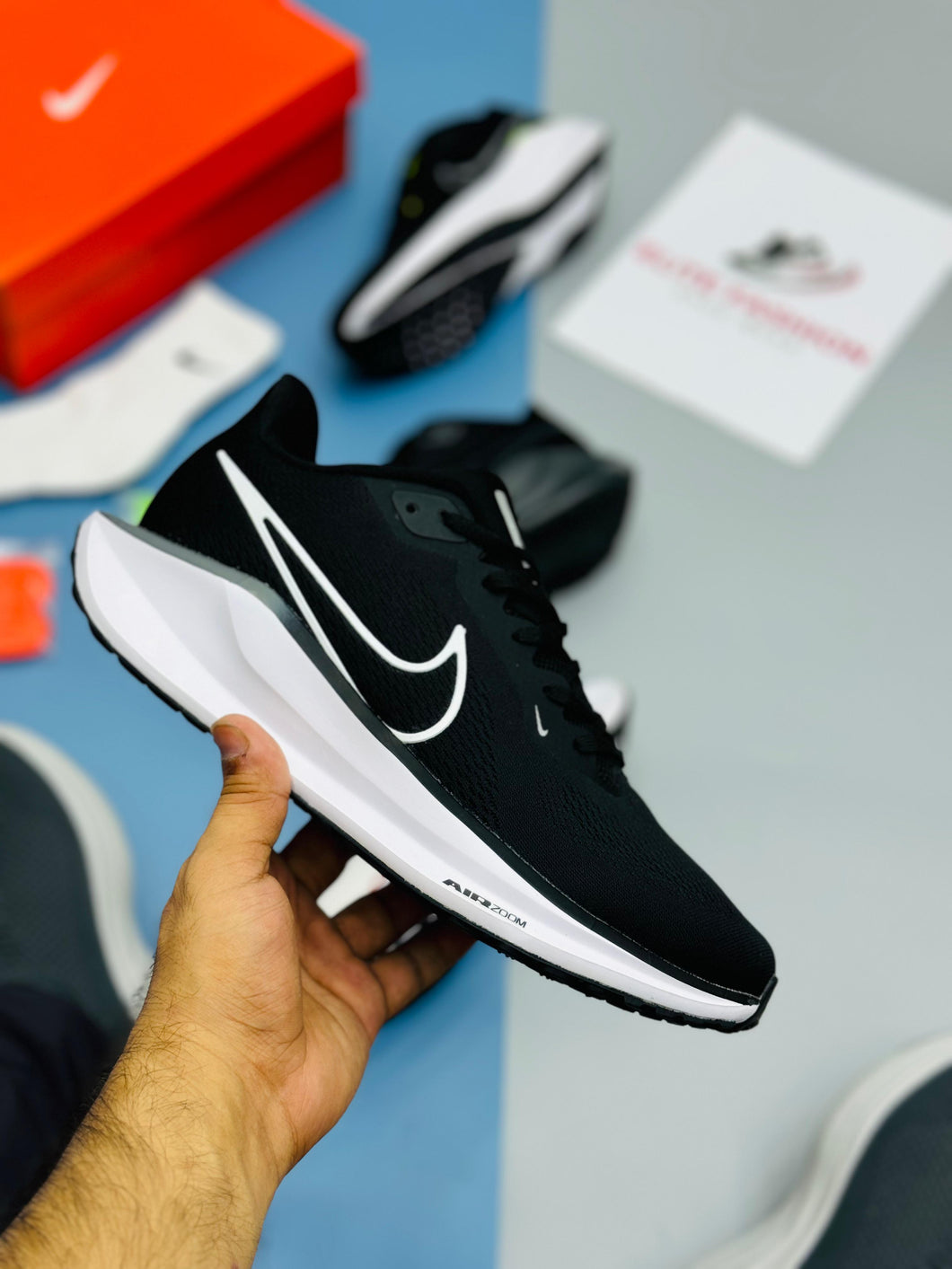 NK REACT PEGASUS 41-Black Grey (TOP PREMIUM)